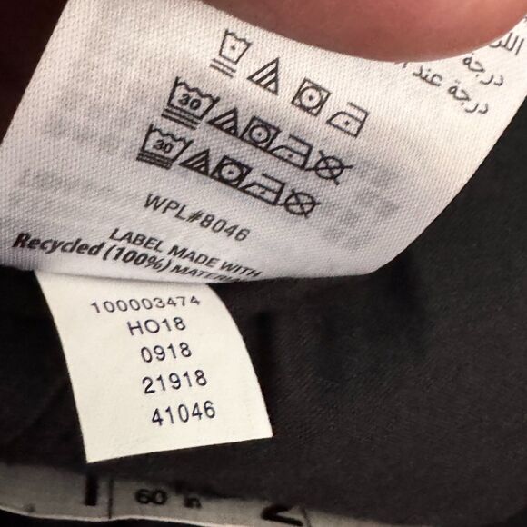 Alfani Black Dress Pants Men’s 40W 30L | Classic Stretch Slacks - Picture 6 of 7